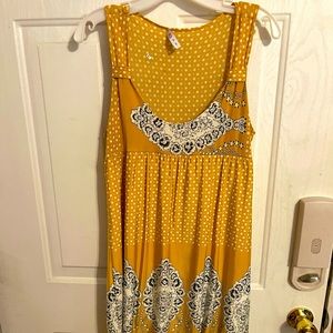 Mustard top/cover up